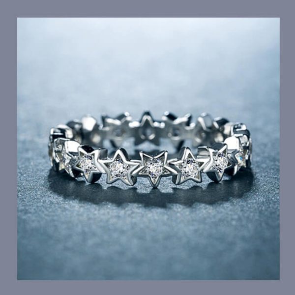 Stars Around Silver Ring