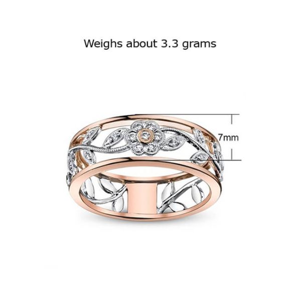 band of flower ring size