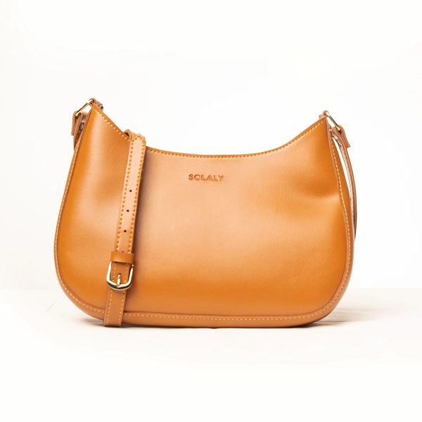 ladies shoulder bag tan
